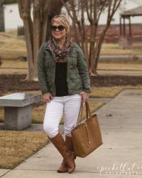 Utility Jacket & Leopard Scarf