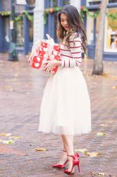 Holiday Outfit Idea with a Tulle Skirt