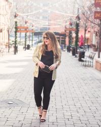 Gold Sequin Blazer