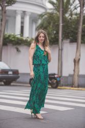 Un vestido verde para fin de año