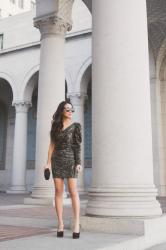 Holiday in LA :: Sequin dress & Classic black pumps