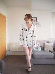 TOBI WHITE FLORAL PLAYSUIT