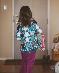 Granny Square Crochet Coat for a Girl