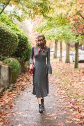 winter wardrobe staple: the grey knit dress