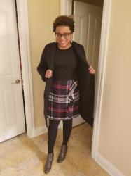 J. Crew Plaid Ruffle Mini Skirt in Double-Serge Wool  