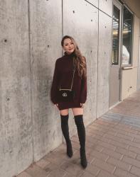 Sweater Dress + OTK Boots