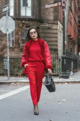 How to Wear Red from Head to Toe Masterfully