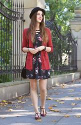 Red cardigan from Shein