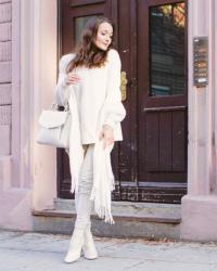 All white winter look
