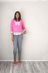 Bright Pink Sweater + Bright Pink Pumps
