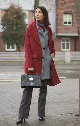 Burgundy coat