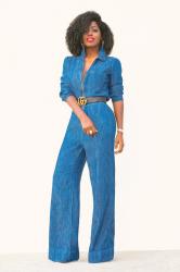 Denim Wide Leg Jumpsuit