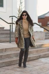 Leopard fur coat