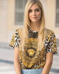 Chiara’s top outfits: Versace tribute