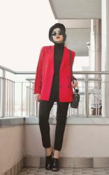 90's Look | Blazer vermelho 