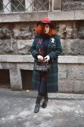 Plaid Statment Coat 