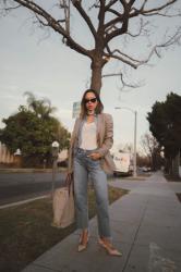 Plaid Blazer with Denim on denim