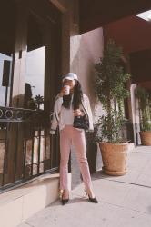 Sporty Chic: Baseball Cap & Pink Pants