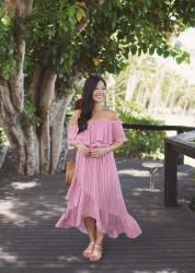 Off the Shoulder Dress in Airlie Beach
