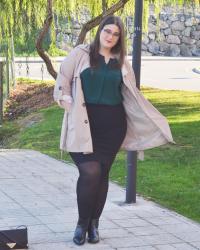 Outfit of the Day ~ Falda de tubo + Blusa botella
