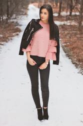 pink pearls sweater