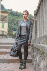 Metallic grey with rocker vibes (Fashion blogger outfit)