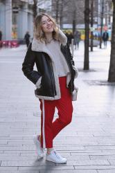 Red trousers