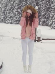 PINK PARKA, PASTEL OOTD zakopane