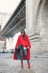 Casual Friday :: Red Coat & Patent Leather Boots