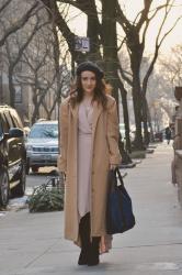 A Blush Wrap Dress and Thoughts on NYFW Street Style