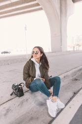 REMIX: 4 ways to style an Army Green Bomber Jacket
