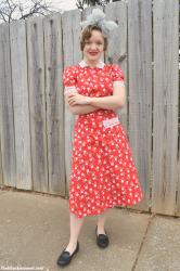 Early 40s Valentine's House Dress 