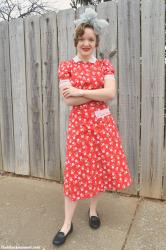 Early 40s Valentine's House Dress