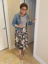 J. Crew Cotton Skirt in Liberty Floral Symphony
