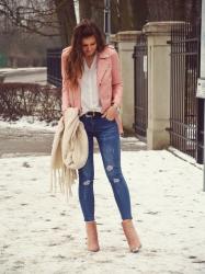 PINK LEATHER JACKET