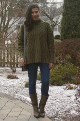 {outfit} Oversized Cable Knit