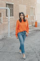 Orange sweater