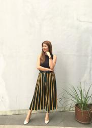 Style Alert: Striped Gaucho Pleated Pants