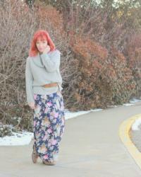 Floral Maxi Dress & Gray Sweater: I Shouldn’t Have To