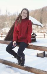 151. Bordowy sweter