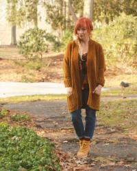 Chenille Cardigan & Velvet Burnout Cami: Friends From Afar