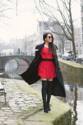 Spring in Amsterdam :: Red dress & Red bag