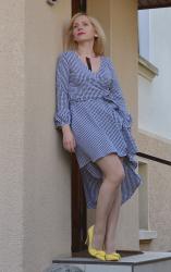 Plaid Surplice Dress