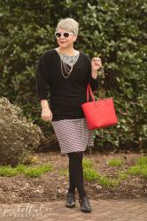 Houndstooth Sheath Dress & Linkup