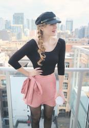 Pink Suede Skirt