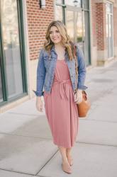 Knotted Midi Dress Outfit