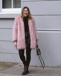 All black and pink fur