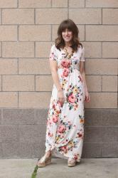 Floral Maxi with Pink Blush
