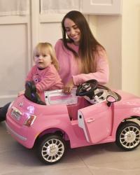Auto elettrica per bambini - La nuova FIAT500 rosa di Flaminia 