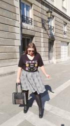 Falda skater + Camiseta choker ~ Plus size Fashion